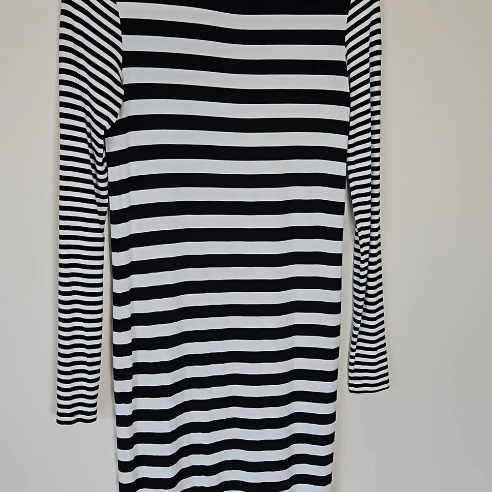 Michael Kors Black White Stripe Dress XS